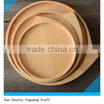 engraving wooden plates set of 3 pieces varnished wooden plates