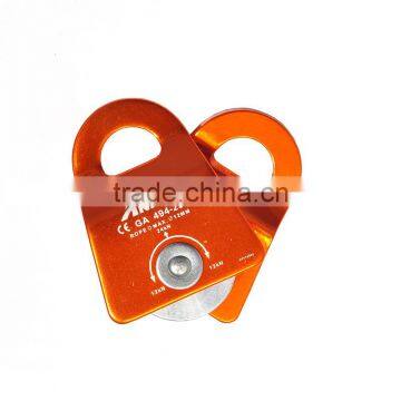 Light Weight Flexible-Side 12mm Rope Size Aluminum Single Pulley