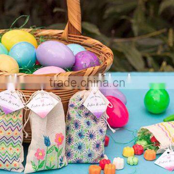 Custom Eco-Friendly Burlap Gift Bags,Easter Celebrate Different Colors Gift Bags photo-5
