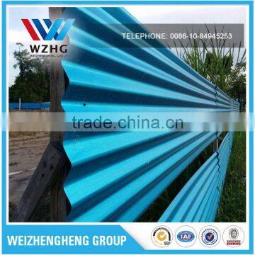 colorbond curved corrugated solid temporary metal steel hoarding fence