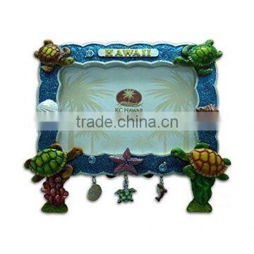 Hawaiian Honus/Turtles Beach Scene Poly Picture Frame With Charms photo-2