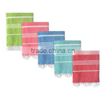 Popular Design Striped Turkish Fouta Towels In Colors