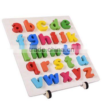Wooden Educational Toy English Alphabet Digital Learning Puzzle Wood Letters Figures for Preschool Kids photo-2