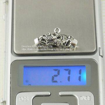 Long Curbe Tube Silver Spacer Tube Beads With Fish Pattern photo-3