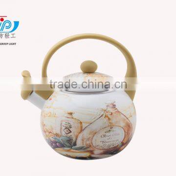 2.2L High Quality Enamel Kettle With Plastic Handle Beautiful Decor photo-3