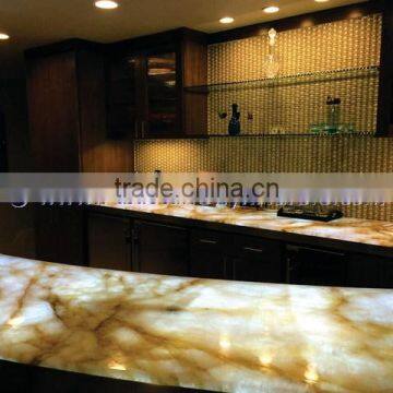 CUSTOM DESIGN AND SIZE BACKLIT ONYX KITCHEN COUNTERTOPS photo-5