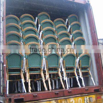 Wedding Party Chair Outdoor Stackable Wicker Bamboo Look Chair photo-4