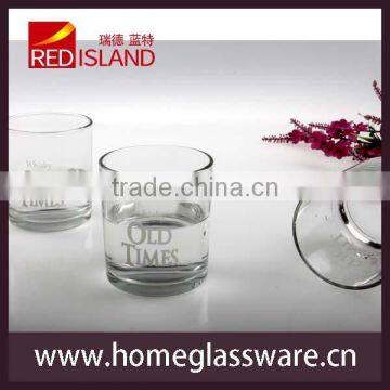 200ml glass juice cup with logo printing from china