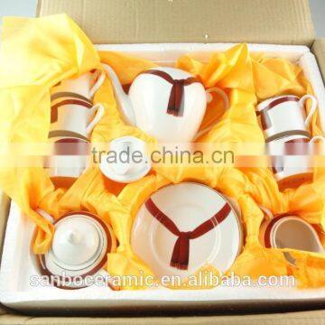 Stock Cheap Hot Sale 17pcs Porcelain Tea Set With Gift Packing photo-2