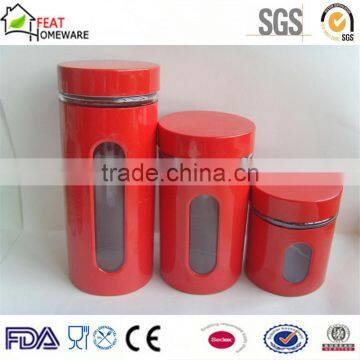 Glassware Pot Glass Coffee Tea Sugar Canister Storage Jar