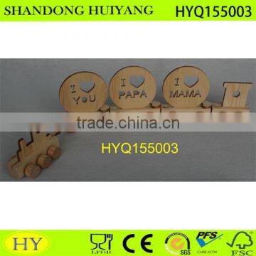 2016 high quality of wooden train letter