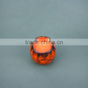 Home Decorative Table Top Elegant Orange Ceramic Candle Holder,Ceramic Tealight Candle Holders photo-2