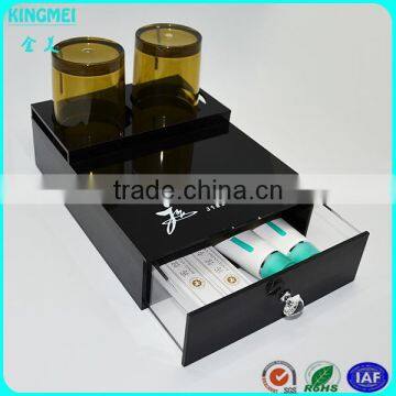 Acrylic Guest Room Supplies, Black Box, Small Drawer Cabinet New photo-3