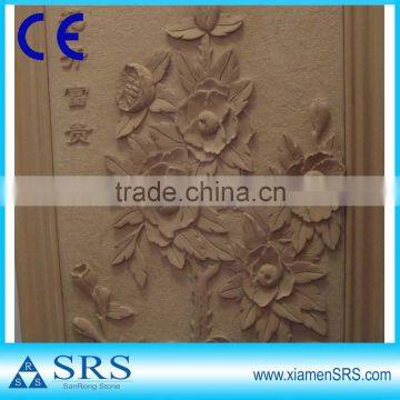 Flower art yellow sandstone statues