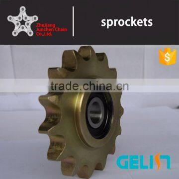 OEM Customized Hardened Teeth High Speed Roller Chain Ball Bearing Idler Sprocket photo-5
