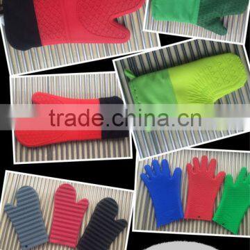 silicone oven mitt for microwave different shape ,silicone oven mitt with canvas stitching