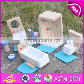 2017 New Design Kids Pretend Play Toys Wooden Miniature Dollhouse Furniture W06B054 photo-4
