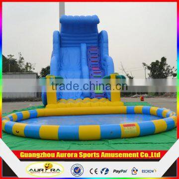 Inflatable Water Slide with Pool for Sale,Popular Inflatable Water Slide