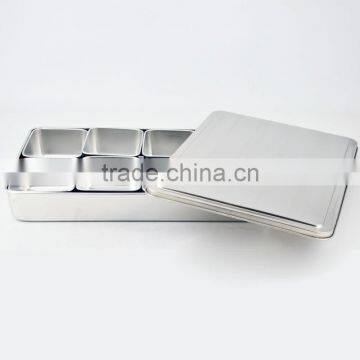 SS201stainless Steel Magnetic Spice Box With 4 Compartments photo-3