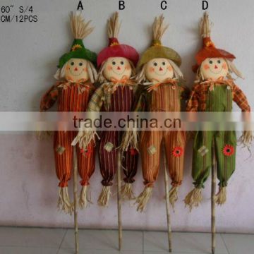 Straw havest outdoor scarecrow