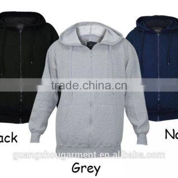 Mens Plain Fleece Zip Up Hoodie Sweatshirt Hooded Zipper Top Sports Jumper