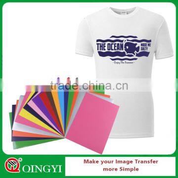 Qingyi heat transfer factory wholesale pu heat transfer vinyl sheets