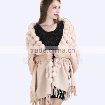 CX-B-P-68K Hot Winter Women's Thick Warm Fur Pashmina Cashmere Stole Scarves Shawl Wraps photo-5