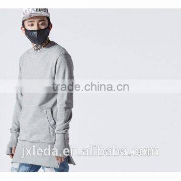 Custom Wholesale Blank Longline Sweatshirt Oversized Pullover for Men photo-5
