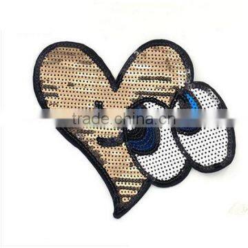 Fashion Design Bling Reversible Sequin Designs Embroidery Patch for Garment photo-4