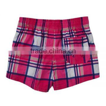 Low Price China Supplier Ladys Short 100% Polyester Lattice Printed Women Board Shorts photo-3