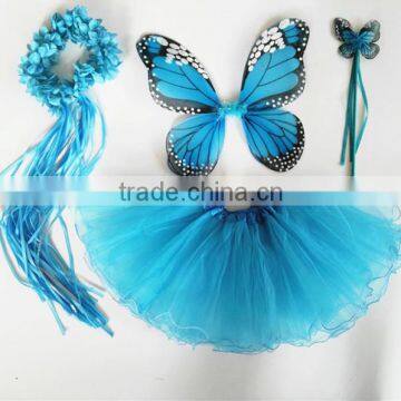 Halloween 4pcs Bithday Fairy Girls Fancy Princess Dress up Costume Set photo-6