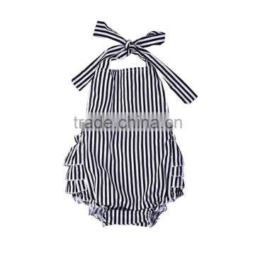 Baby Soft Bubble Bodysuit Clothing Ruffle Sleeve Design Toddler Girls Polka Dot Romper Wholesale photo-3