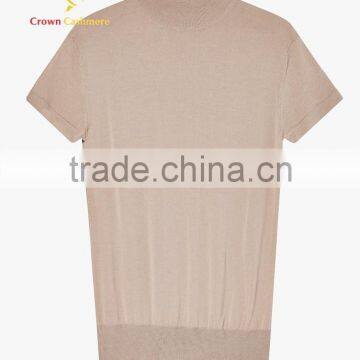 Short Sleeve Turtleneck Knitted Wool Sweater For Women photo-4