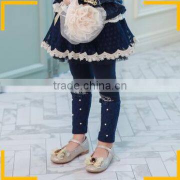 Newest Children Knit Ruffle Leggings Ruffle Children Pants Triple Pants photo-2