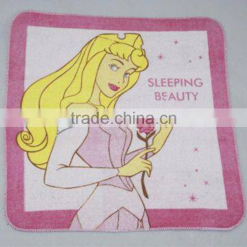 cotton velour sleeping beaty printing chlid towel