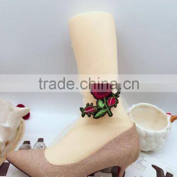 WS-2 Hot Fashion New Style Women Ultrathin Sheer Embroider Rose Flowers Fishnet Socks Breathable Mesh Summer Hosiery photo-2