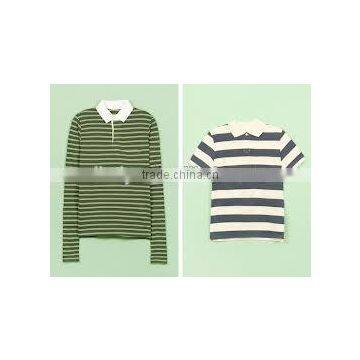 embossed striped man polo t-shirt