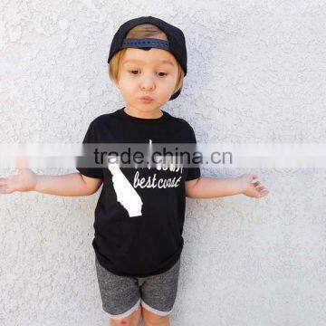 S17507A Fashion Boy T-shirt Letter Printed Short-sleeved Kids Top Tee photo-2
