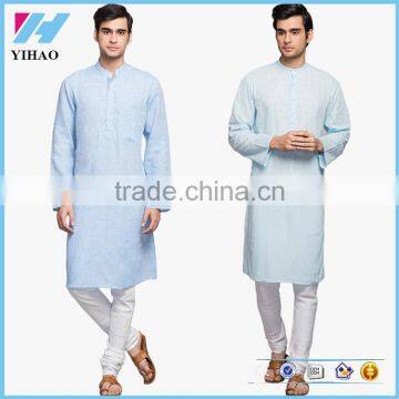 Men's Clothing Long Sleeve Knee Length Regular Fit Kurta Designs