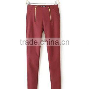 EY0016L Women Fashion Thickening Zipper Pencil Leggings photo-2