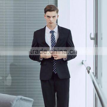 Black Two Buttons Design for Man Wedding Suits Coat Pant Men Suit photo-2