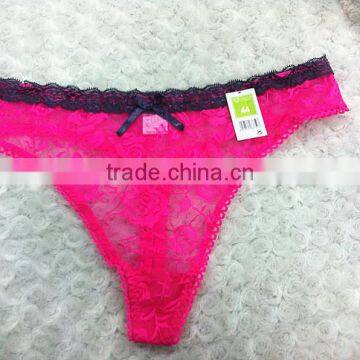 2017 Sexy Hot Selling Transparent Panty With Lace Ladies Panty Brand Names photo-5