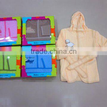 baby bathrobe / hooded towel / baby hooded