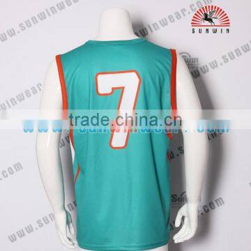 100% Polyester Custom Double Mesh Wholesale Reversible Basketball Jerseys / Uniform photo-3
