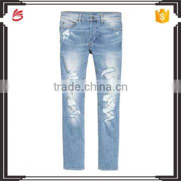 Newest custom skinny denim jeans mens 2017 ripped jeans fashion sexy