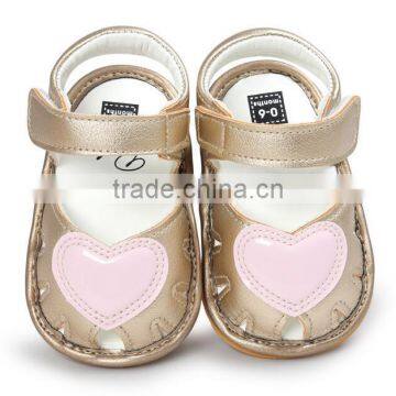 Heart Design Leather Baby Shoes, Leather Sandals for Baby photo-4
