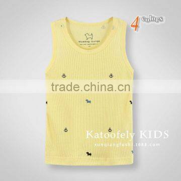 Wholesale Summer Sleeveless Cotton Boys Casual Children Tops photo-2