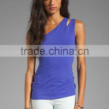 one shoulder tank top