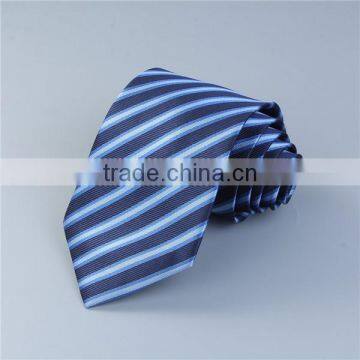 Polyester Necktie Black Blue Stripe Chinese Necktie photo-3