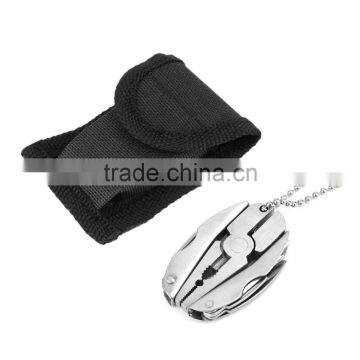 1PC Outdoor Mini Folding Multi-functional Plier Clamp Keychain Outdoor Hiking Camping Tool Pocket Multitools Free Shipping photo-2